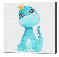 Tablou pe numere Art Gallery Premium Blue Dinosaur (BX2923)