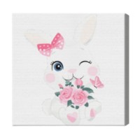 Tablou pe numere Art Gallery Premium Bunny With Flowers (BX2918)