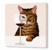 Картина по номерам Art Gallery Premium Cat And Glass (BX3443)