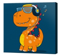 Картина по номерам Art Gallery Premium Dinosaur Music Lover (BX2930)