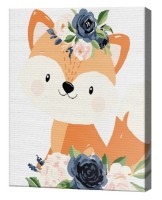 Картина по номерам Art Gallery Premium Fox In A Flower Wreath (CX4933)
