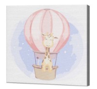 Картина по номерам Art Gallery Premium Giraffe In A Hot Air Balloon (BX2848)