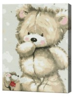 Tablou pe numere Art Gallery Premium Gray Bear (CX4949)