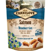 Snackuri pentru câini Carnilove Crunchy Snack Salmon with Blueberries 200g