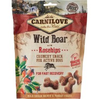 Snackuri pentru câini Carnilove Crunchy Snack Wild Boar with Rosehips 200g