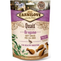 Snackuri pentru câini Carnilove Semi Moist Quail with Oregano 200g