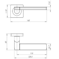 Дверная ручка Ajax Lift JK SN/CP-4 фото №2 — интернет-магазин Desire.md