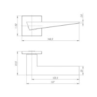 Дверная ручка Ajax Trio SN фото №2 — интернет-магазин Desire.md