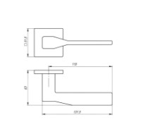 Дверная ручка Armadillo Grand USS/HD BL фото №2 — интернет-магазин Desire.md