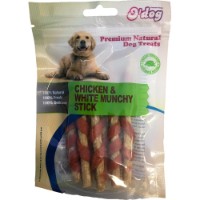 Snackuri pentru câini O'dog Chicken & White Munchy Stick 100g