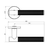 Дверная ручка Fuaro Abrasive BL фото №2 — интернет-магазин Desire.md