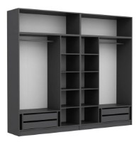 Dulap Trendy Kale 5216 Anthracit/Dore 270x235x52cm GTR004563 imaginea #3 — magazin online Desire.md