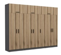 Dulap Trendy Kale 5295 Anthracit/Dore 315x255x52cm GTR004612 imaginea #2 — magazin online Desire.md