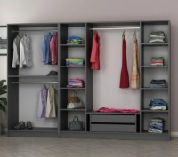 Dulap Trendy Kale 6092 Anthracit/Black 270x210x52cm GTR004627 imaginea #4 — magazin online Desire.md