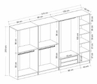 Dulap Trendy Kale 6094 Anthracit/Black 315x210x52cm GTR004629 imaginea #5 — magazin online Desire.md