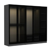 Dulap Trendy Kale 6652 Anthracit/Black 225x190x52cm GTR004638 imaginea #4 — magazin online Desire.md