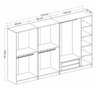 Dulap Trendy Kale 6655 Anthracit/Black 315x190x52cm GTR004641 imaginea #5 — magazin online Desire.md