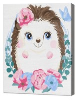 Tablou pe numere Art Gallery Premium Hedgehog In Flowers (CX4849)