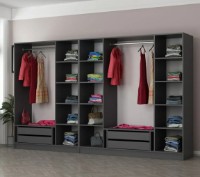 Dulap Trendy Kale 6656 Anthracit/Black 315x190x52cm GTR004642 imaginea #3 — magazin online Desire.md