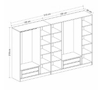 Dulap Trendy Kale 6656 Anthracit/Black 315x190x52cm GTR004642 imaginea #6 — magazin online Desire.md