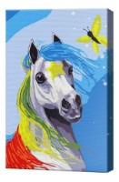 Картина по номерам Art Gallery Premium Horse And Butterfly (CX4999)