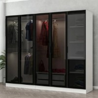 Dulap Trendy Kale 6662 White/Black 225x190x52cm GTR004644