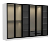 Dulap Trendy Kale 6663 White/Black 270x190x52cm GTR004645 imaginea #4 — magazin online Desire.md