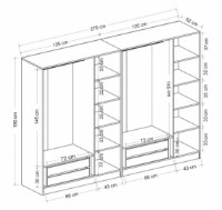 Dulap Trendy Kale 6664 White/Black 270x190x52cm GTR004646 imaginea #6 — magazin online Desire.md
