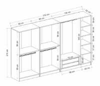 Dulap Trendy Kale 6665 White/Black 315x190x52cm GTR004647 imaginea #6 — magazin online Desire.md