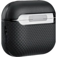 Husă pentru căști Pitaka Aramid Fiber Magnetic Case for AirPods Pro3 Black/Gray (APM2501) imaginea #3 — magazin online Desire.md