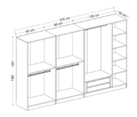 Dulap Trendy Kale 7502 Dore 315x190x52cm GTR004676 imaginea #5 — magazin online Desire.md