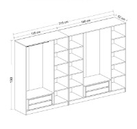 Dulap Trendy Kale 7503 Dore 315x190x52cm GTR004677 imaginea #6 — magazin online Desire.md