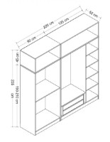 Dulap Trendy Kale 7519 Dore 225x235x52cm GTR004685 imaginea #4 — magazin online Desire.md