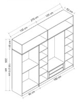 Dulap Trendy Kale 7520 Dore 270x235x52cm GTR004686 imaginea #6 — magazin online Desire.md