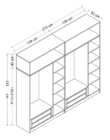 Dulap Trendy Kale 7521 Dore 270x235x52cm GTR004687 imaginea #5 — magazin online Desire.md
