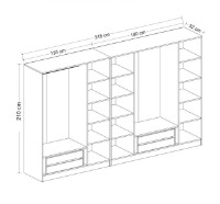 Dulap Trendy Kale 7633 Dore 315x210x52cm GTR004703 imaginea #5 — magazin online Desire.md