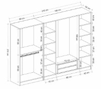 Dulap Trendy Kale 7650 Dore/Black 270x210x52cm GTR004712 imaginea #5 — magazin online Desire.md