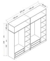 Шкаф Trendy Kale 8404 White 270x235x52cm GTR004736 фото №6 — интернет-магазин Desire.md