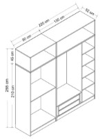 Dulap Trendy Kale 8431 White 180x255x52cm GTR004738 imaginea #6 — magazin online Desire.md