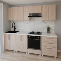 Кухонный гарнитур Smartex K4 300 White/Light Oak (30165) фото №1 — интернет-магазин Desire.md