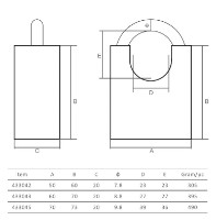 Навесной замок Profmet 433042 фото №2 — интернет-магазин Desire.md