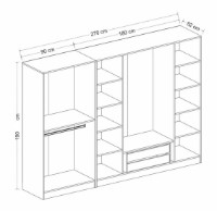 Dulap Trendy Kale Mebran 8393 White 270x190x52cm GTR001823 imaginea #5 — magazin online Desire.md