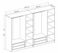 Dulap Trendy Kale Mebran 8394 White 270x190x52cm GTR001824 imaginea #5 — magazin online Desire.md