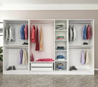 Dulap Trendy Kale Plus 7814 White/Black 315x210x52cm GTR004902 imaginea #3 — magazin online Desire.md