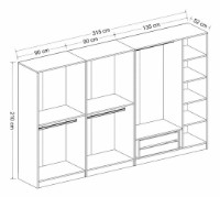 Dulap Trendy Kale Plus 7814 White/Black 315x210x52cm GTR004902 imaginea #5 — magazin online Desire.md