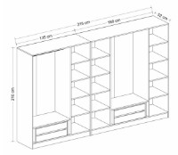 Dulap Trendy Kale Plus 7815 White/Black 315x210x52cm GTR004903 imaginea #6 — magazin online Desire.md