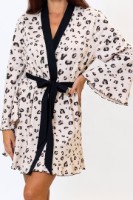 Халат Ajoure T5165 Beige Leopard, s.2XL фото №2 — интернет-магазин Desire.md