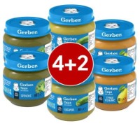 Piure pentru copii Gerber Broccoli&Zucchini And Pear 6х80g