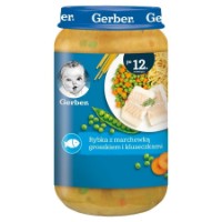 Пюре для детей Gerber Junior Fish With Carrots&Peas 12+ 250g