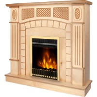 Șemineu electric Art Flame Amsterdam Wood & Gala Gold Beige